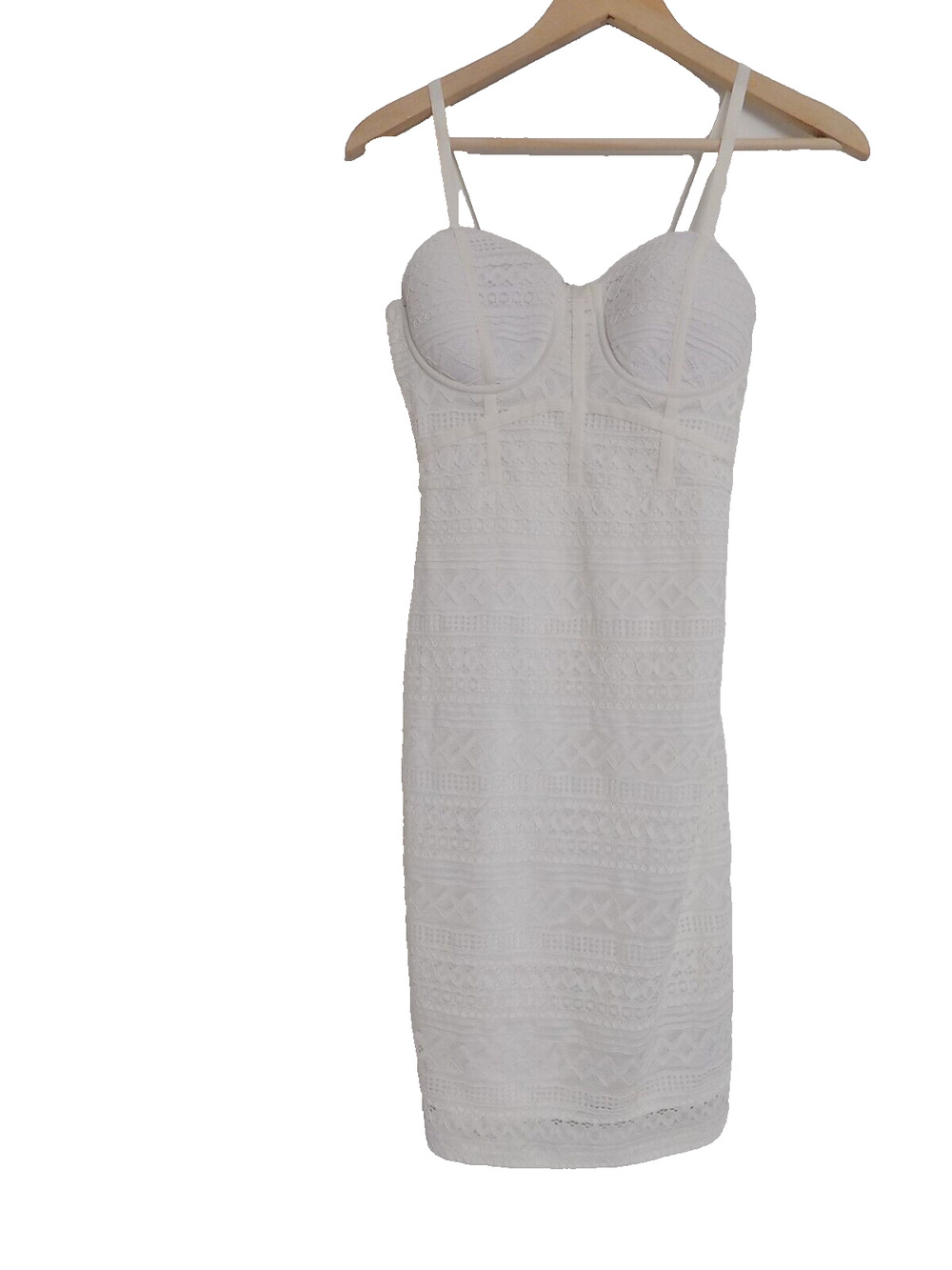GUESS sundress cream lace size Small